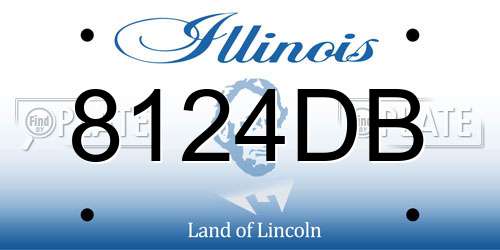 8124DB Illinois License Plate