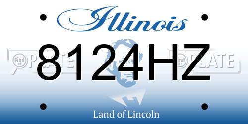 8124HZ Illinois License Plate