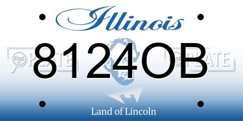 8124OB Illinois License Plate