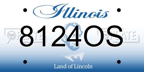 8124OS Illinois License Plate