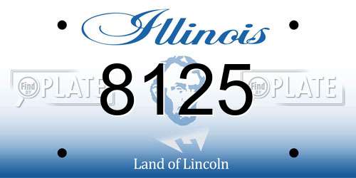 8125 Illinois License Plate