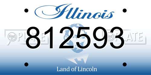 812593 Illinois License Plate