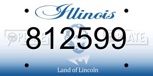 812599 Illinois License Plate