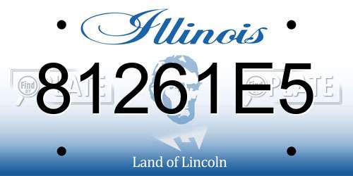 81261E5 Illinois License Plate