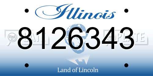8126343 Illinois License Plate
