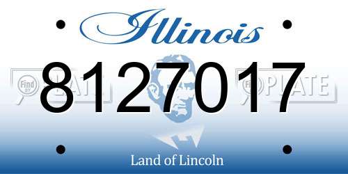 8127017 Illinois License Plate