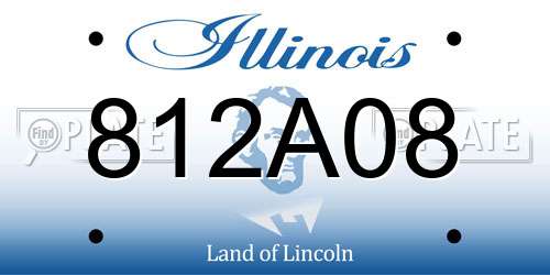 812A08 Illinois License Plate