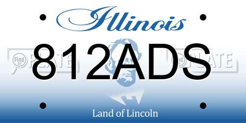 812ADS Illinois License Plate