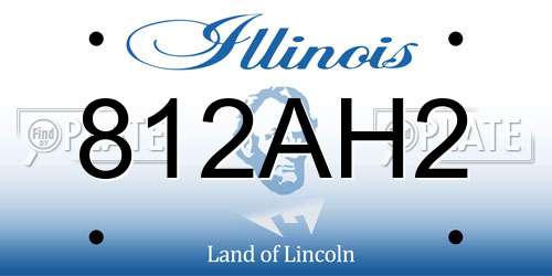 812AH2 Illinois License Plate