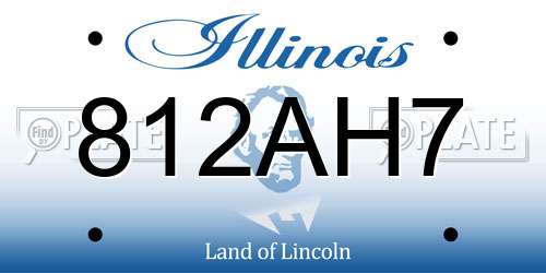 812AH7 Illinois License Plate