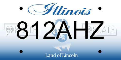 812AHZ Illinois License Plate