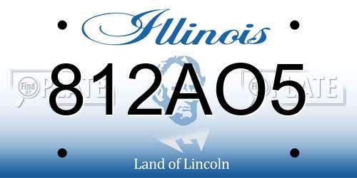 812AO5 Illinois License Plate