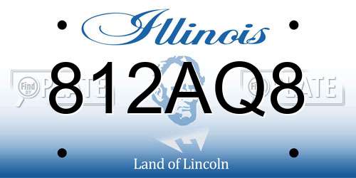 812AQ8 Illinois License Plate