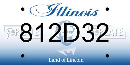 812D32 Illinois License Plate