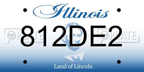 812DE2 Illinois License Plate