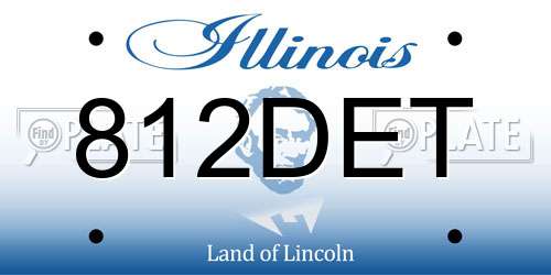 812DET Illinois License Plate