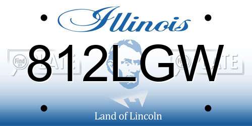 812LGW Illinois License Plate