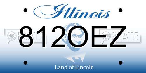 812OEZ Illinois License Plate