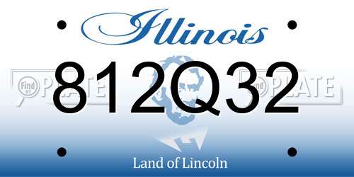 812Q32 Illinois License Plate