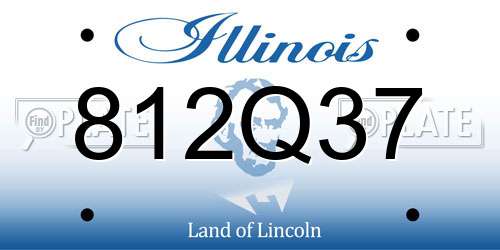 812Q37 Illinois License Plate