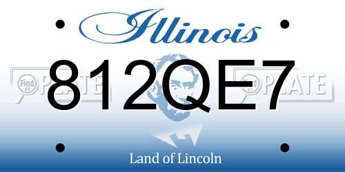 812QE7 Illinois License Plate