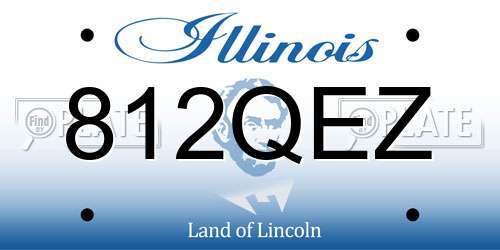 812QEZ Illinois License Plate