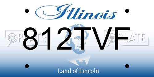 812TVF Illinois License Plate