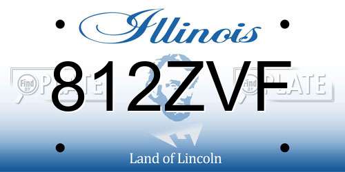 812ZVF Illinois License Plate