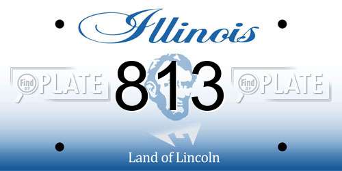 813 Illinois License Plate