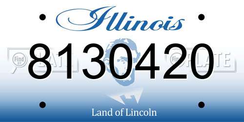 8130420 Illinois License Plate