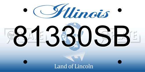 81330SB Illinois License Plate