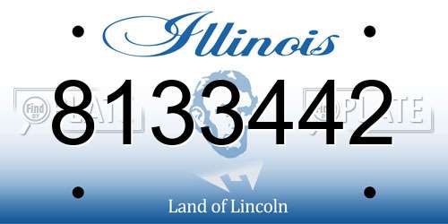8133442 Illinois License Plate