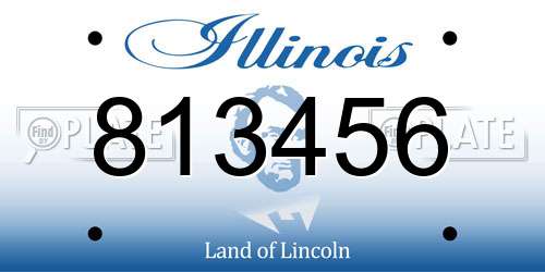 813456 Illinois License Plate