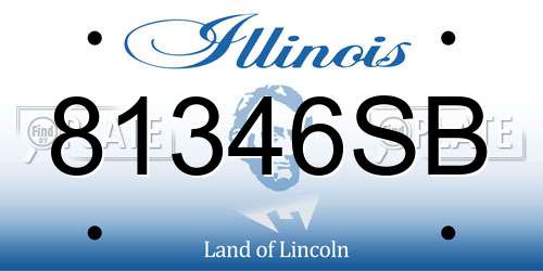 81346SB Illinois License Plate