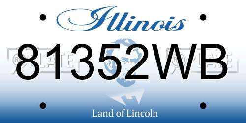 81352WB Illinois License Plate