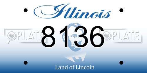 8136 Illinois License Plate