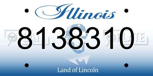 8138310 Illinois License Plate