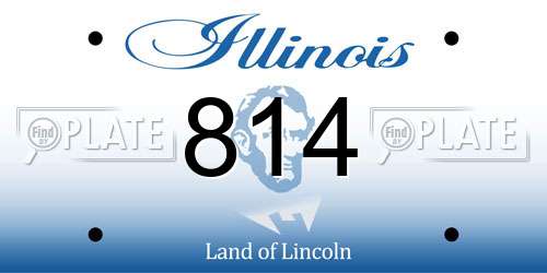 814 Illinois License Plate