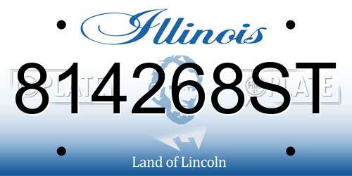 814268ST Illinois License Plate