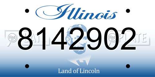 8142902 Illinois License Plate