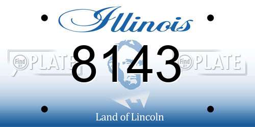 8143 Illinois License Plate