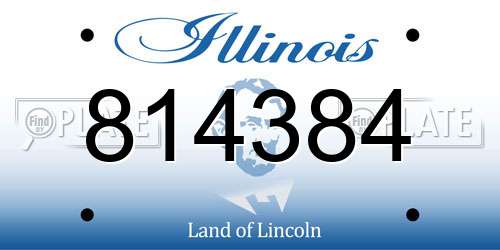 814384 Illinois License Plate