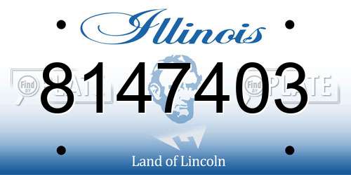 8147403 Illinois License Plate