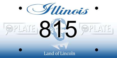 815 Illinois License Plate