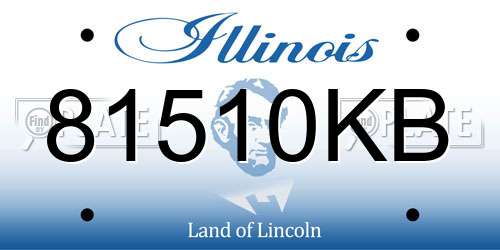 81510KB Illinois License Plate