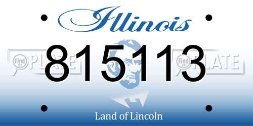 815113 Illinois License Plate