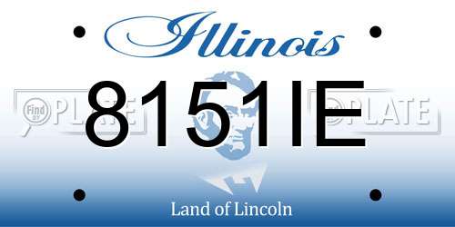 8151IE Illinois License Plate