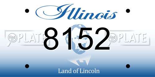 8152 Illinois License Plate