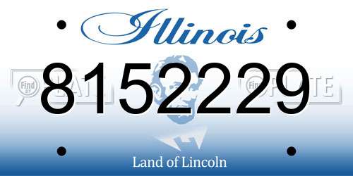 8152229 Illinois License Plate