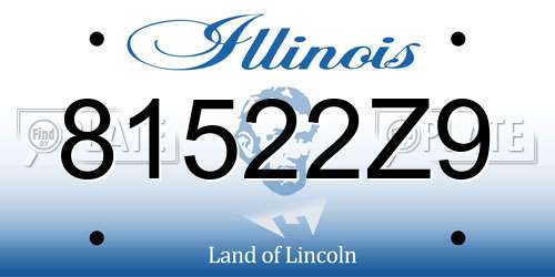 81522Z9 Illinois License Plate
